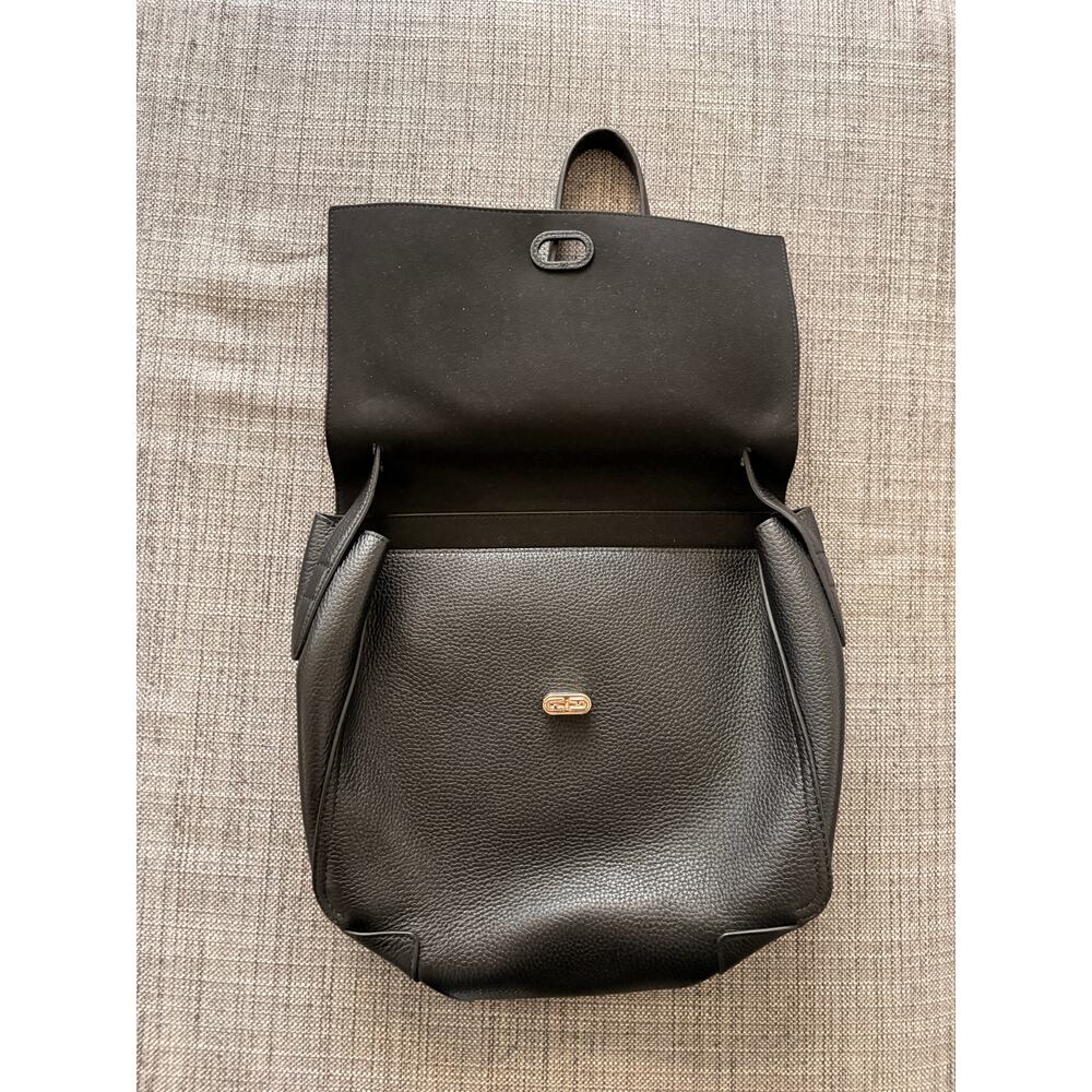 Furla Black Leather Shoulder Bag Gold Hardware Pebbled Medium Purse Work Classic - Picture 7 of 9